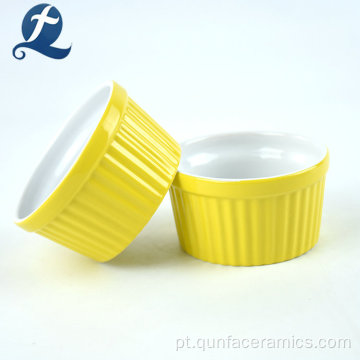 Fácil de limpar a cozinha de grés Ramekin para bolo